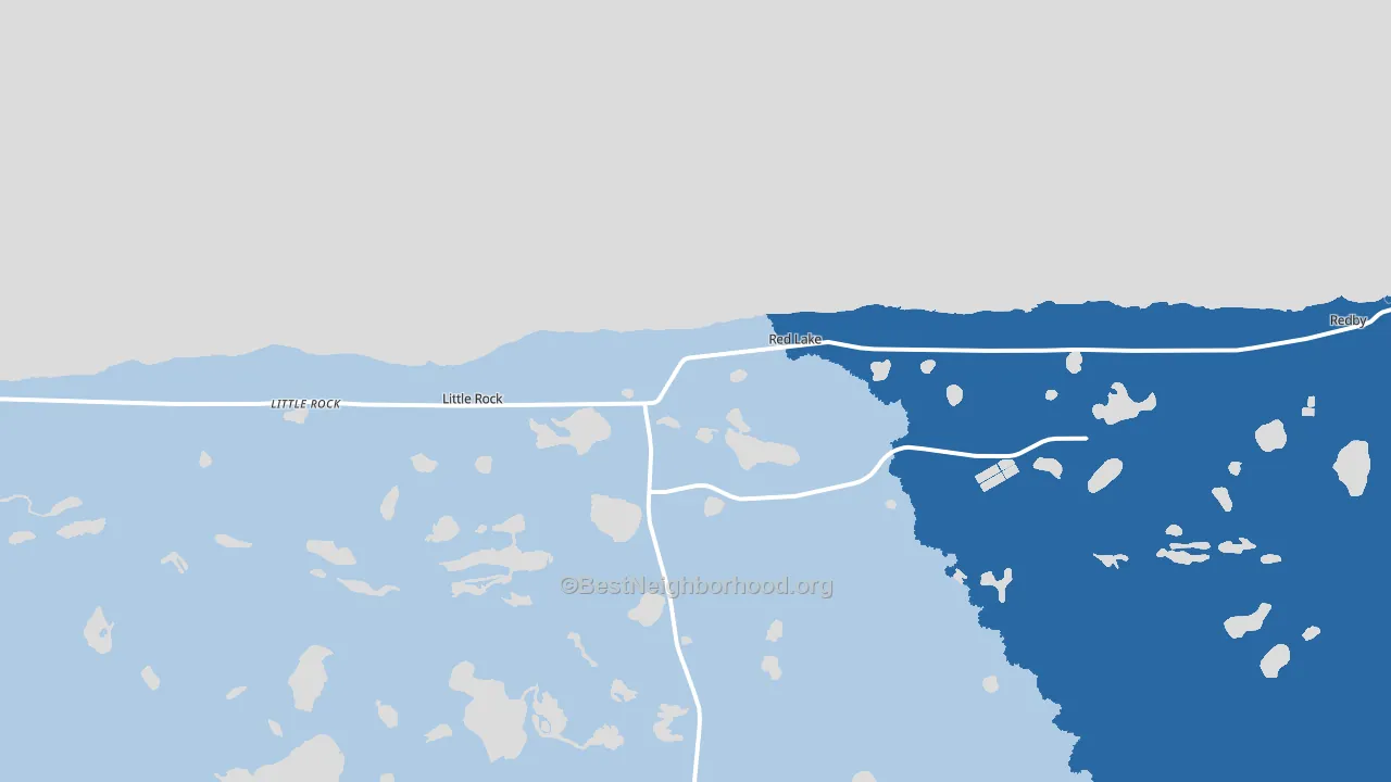 Red Lake, MN block-group political-lean map