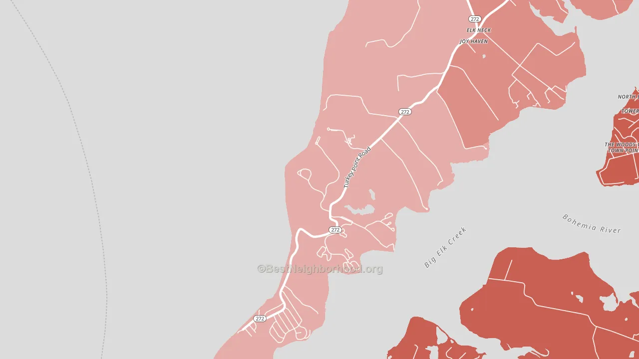 Red Point, MD block-group political-lean map