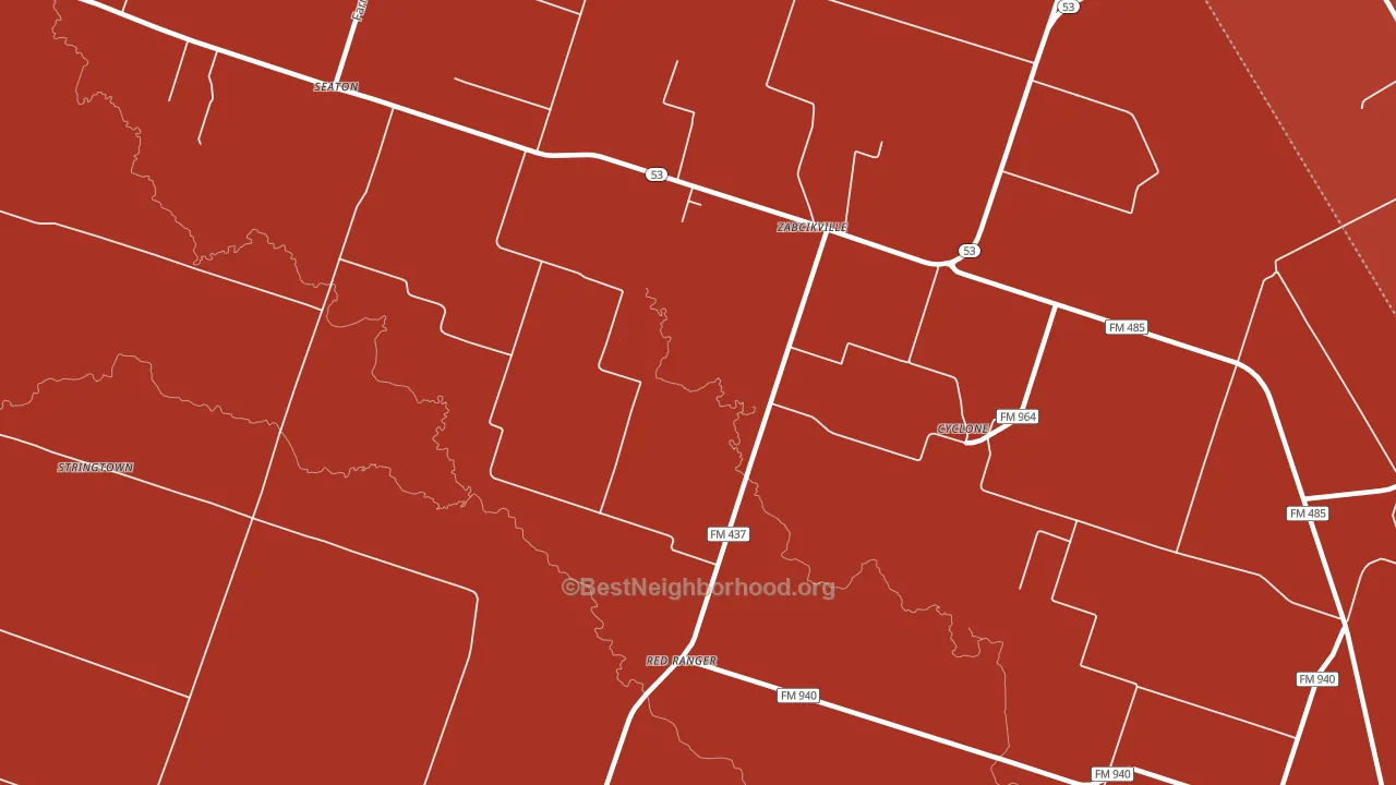 Red Ranger, TX block-group political-lean map