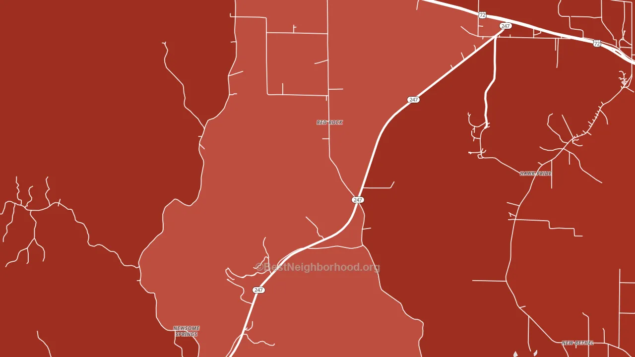 Red Rock, AL block-group political-lean map