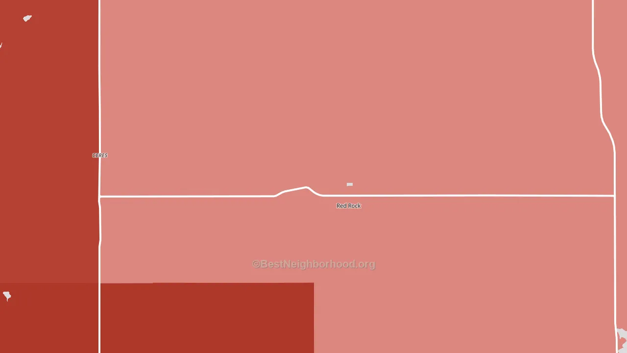 Red Rock, OK block-group political-lean map