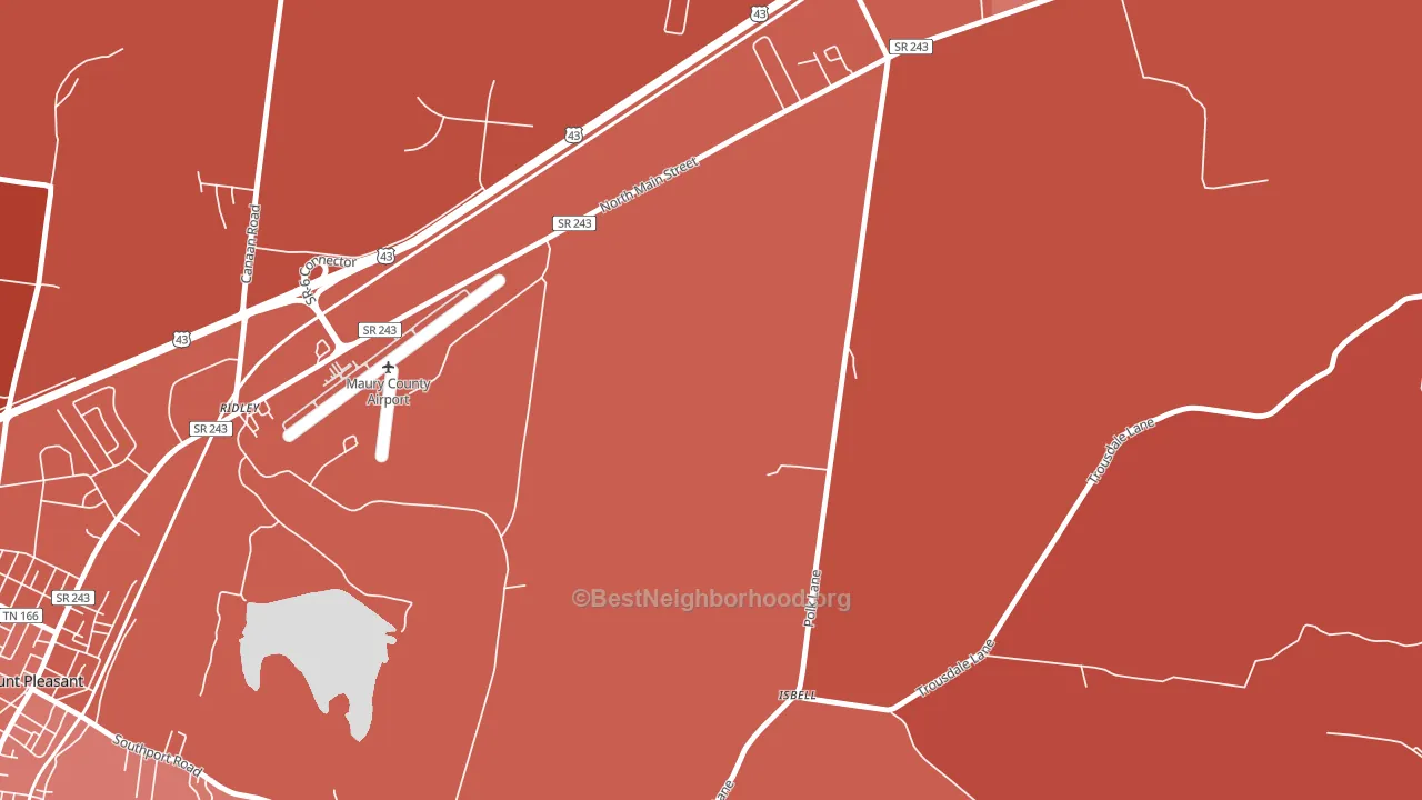 Red Row, TN block-group political-lean map