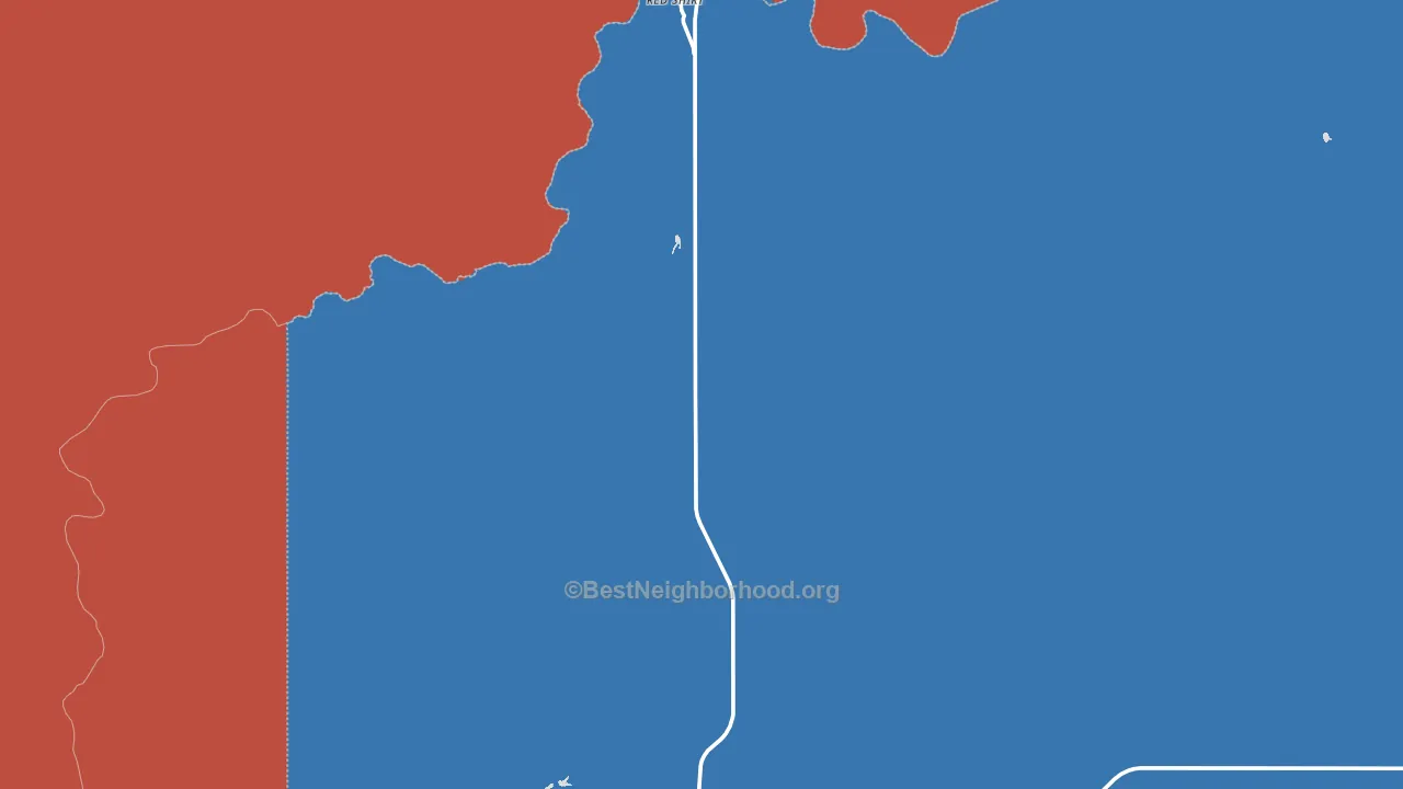 Red Shirt, SD block-group political-lean map