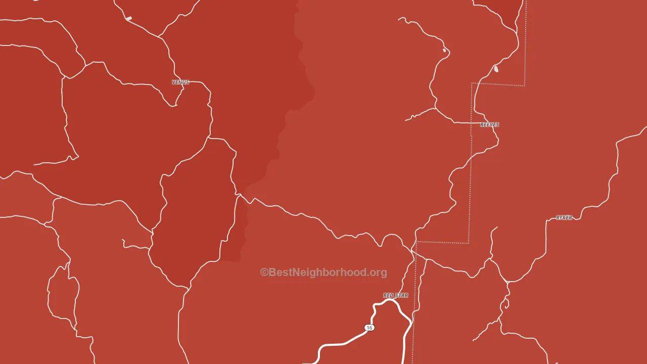 Red Star, AR block-group political-lean map