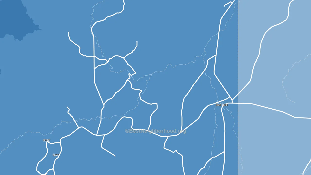 Red Valley, AZ block-group political-lean map