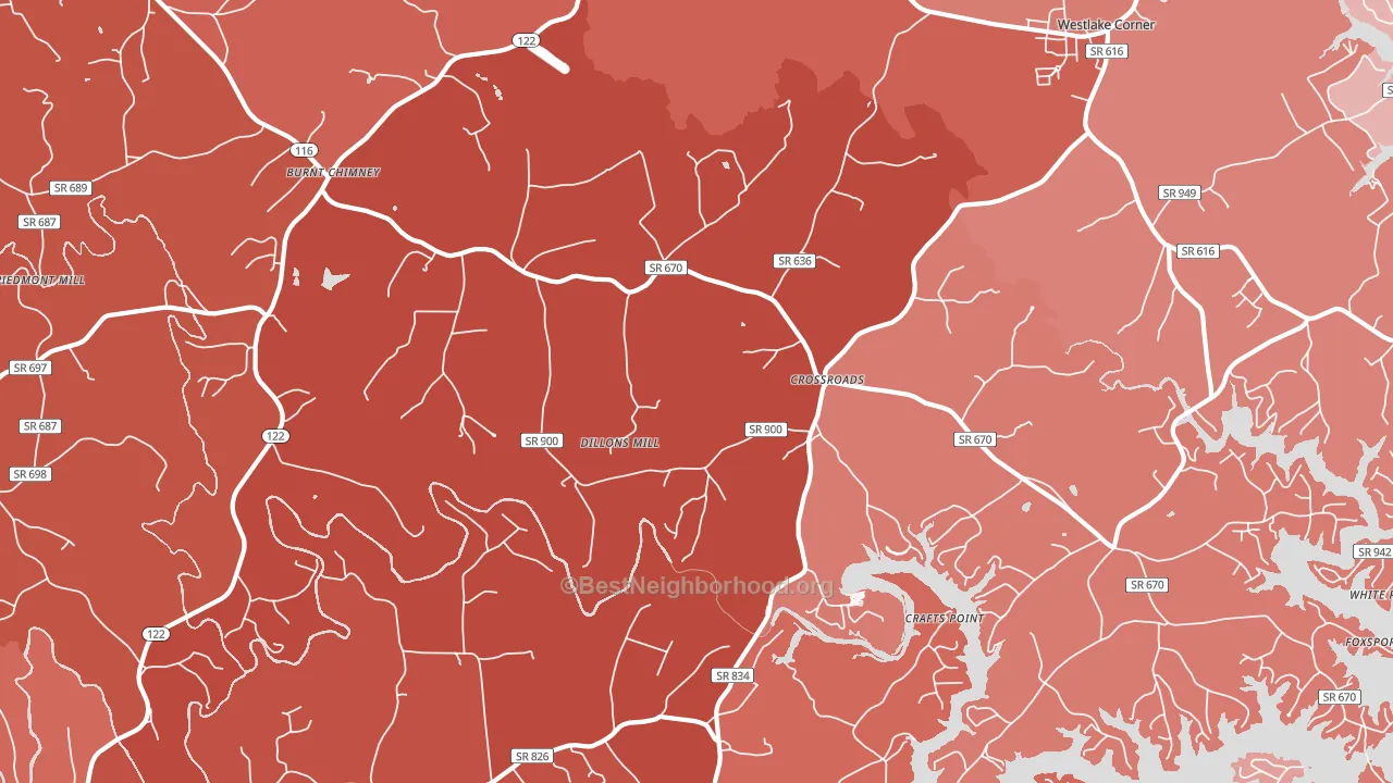 Red Valley, VA block-group political-lean map