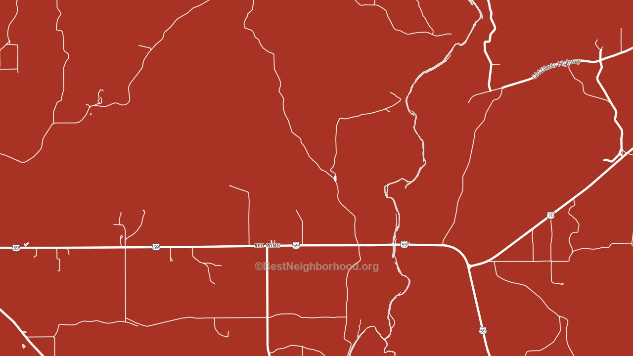 Red Wing, AR block-group political-lean map