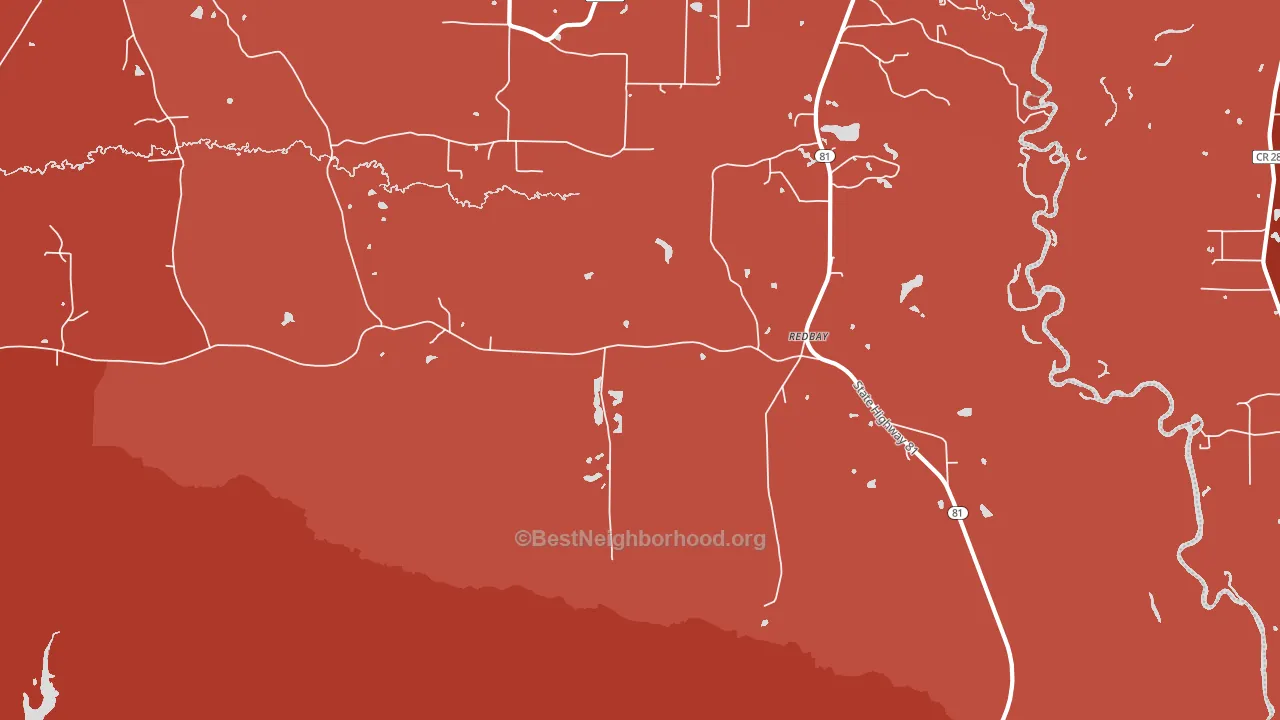 Redbay, FL block-group political-lean map