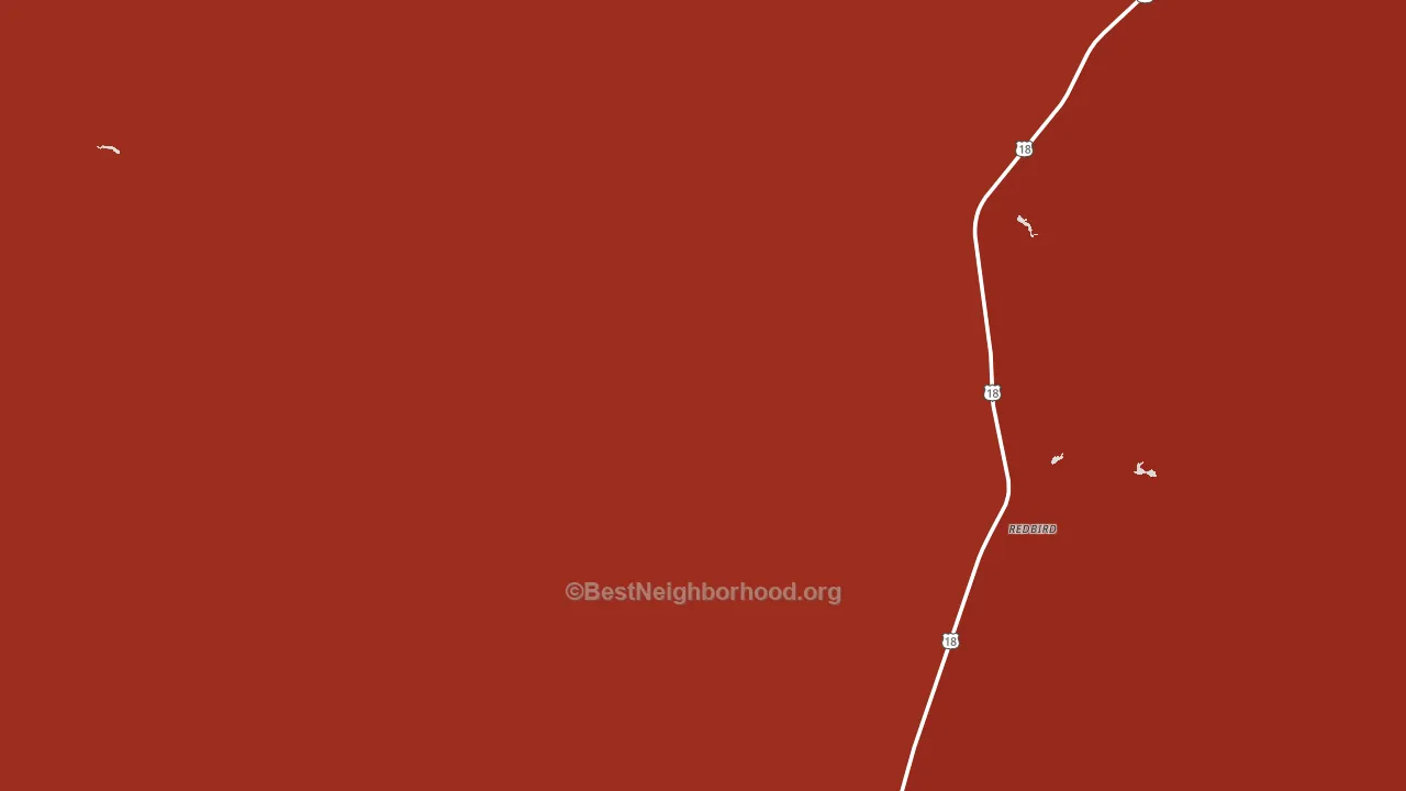 Redbird, WY block-group political-lean map