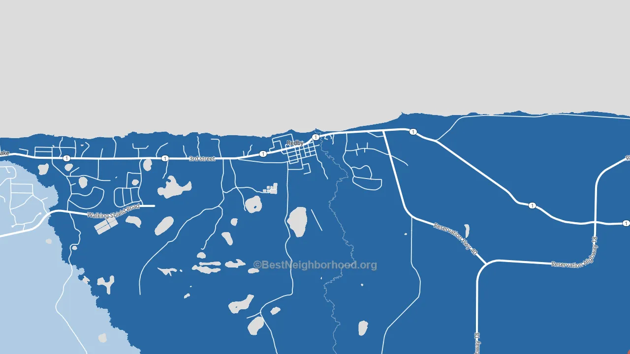 Redby, MN block-group political-lean map