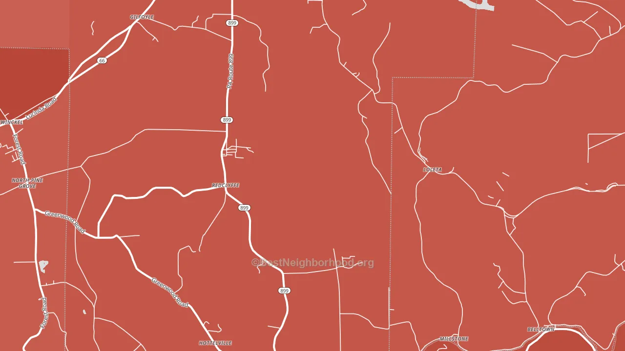 Redclyffe, PA block-group political-lean map