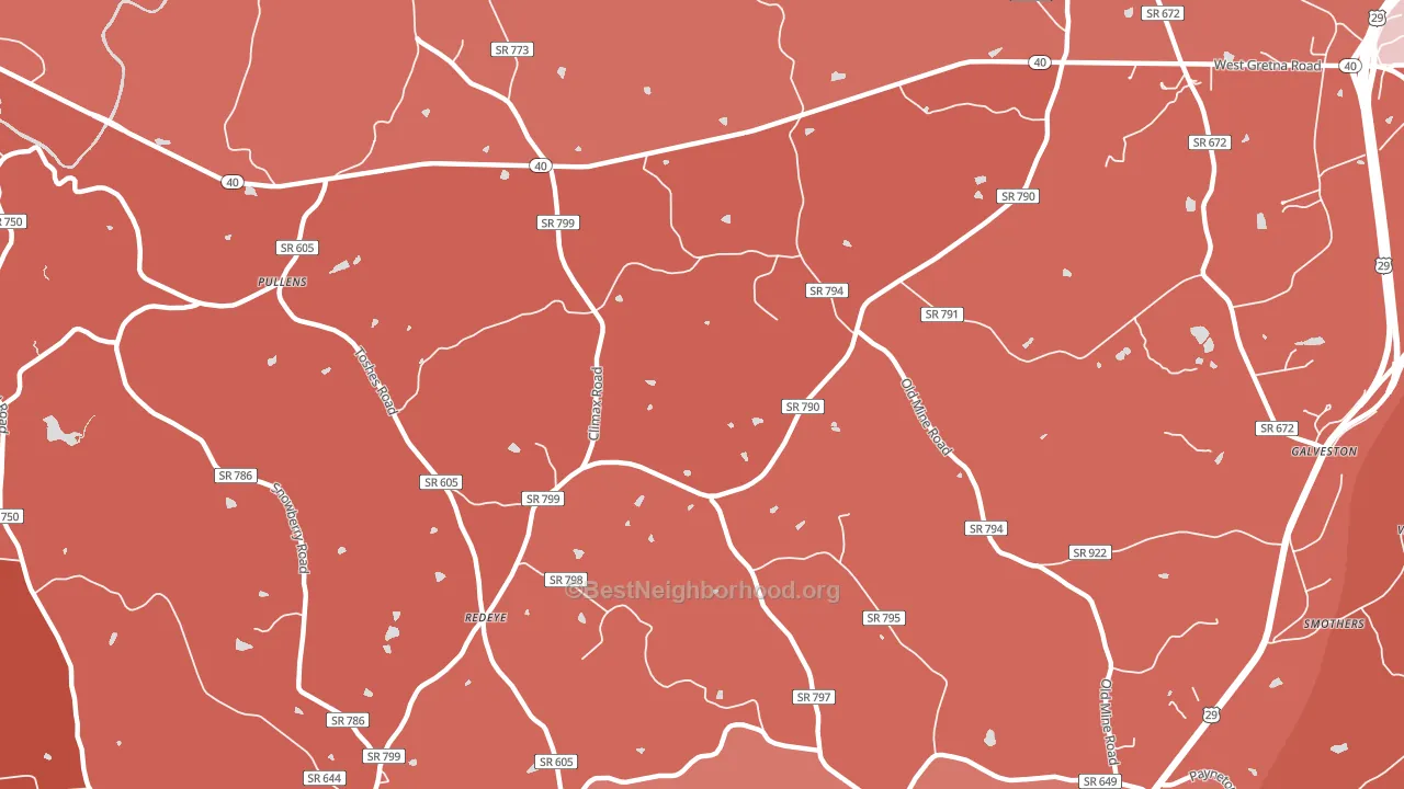 Redeye, VA block-group political-lean map