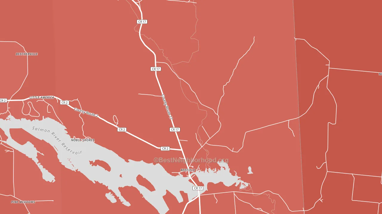 Redfield, NY block-group political-lean map