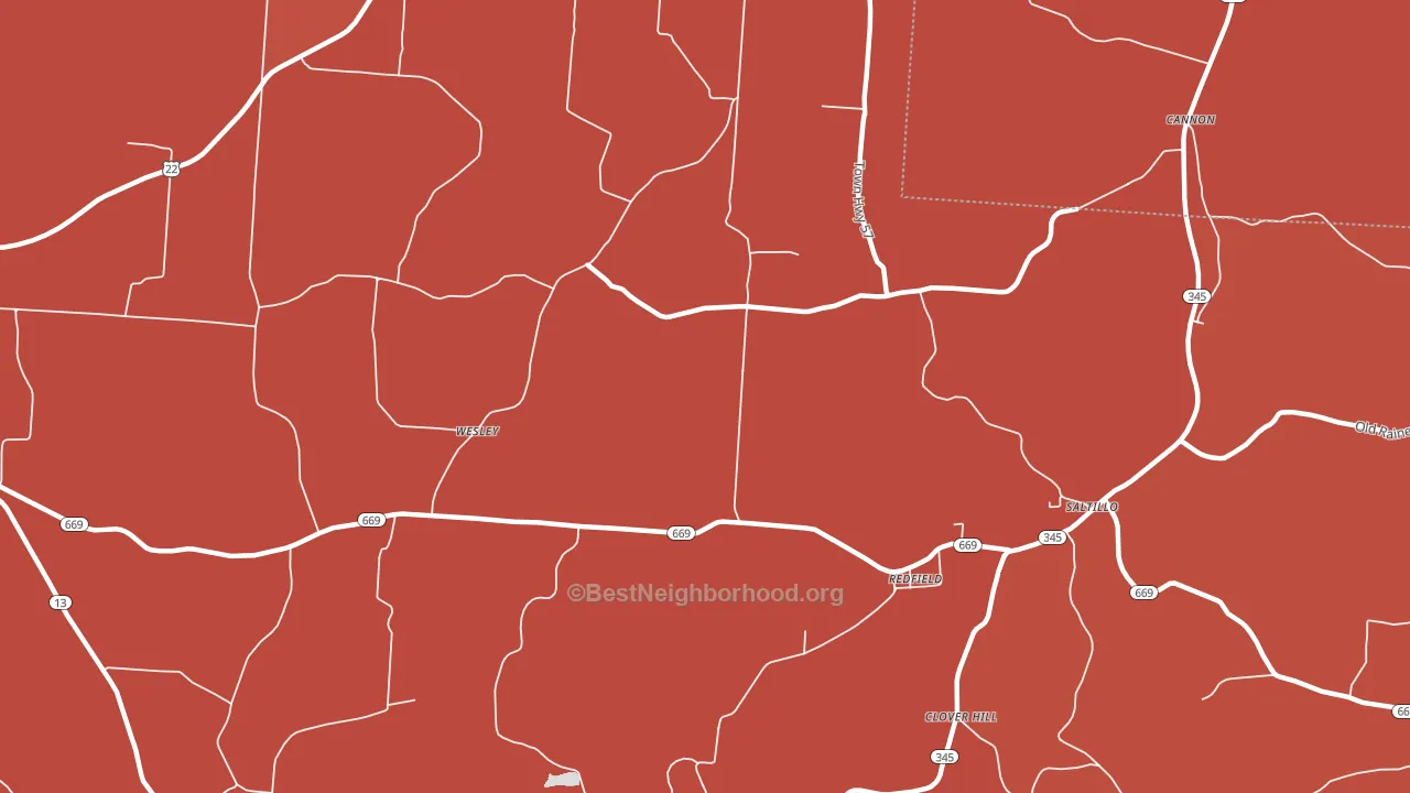 Redfield, OH block-group political-lean map