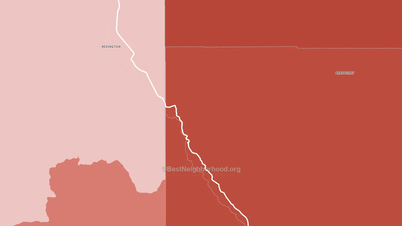 Redington, AZ block-group political-lean map