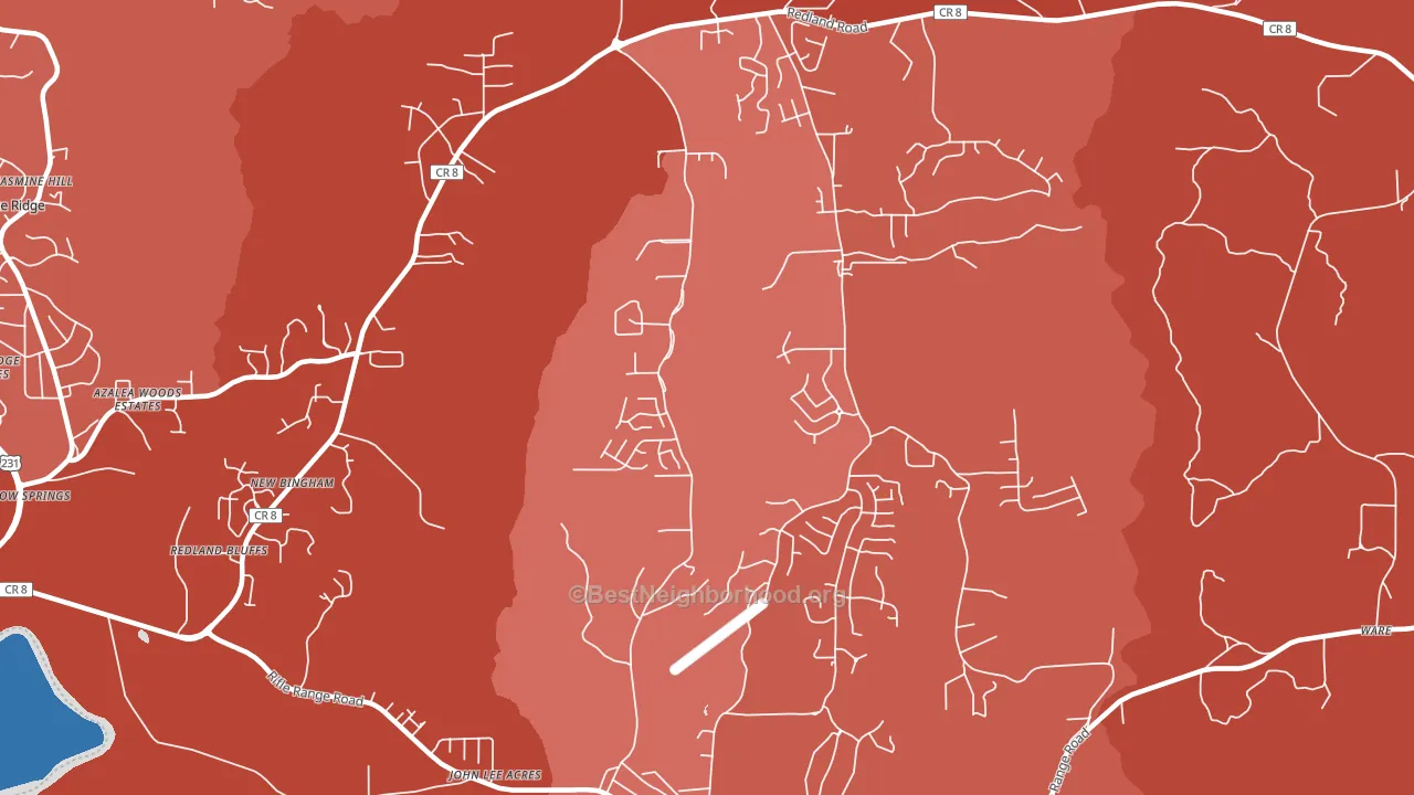 Redland, AL block-group political-lean map