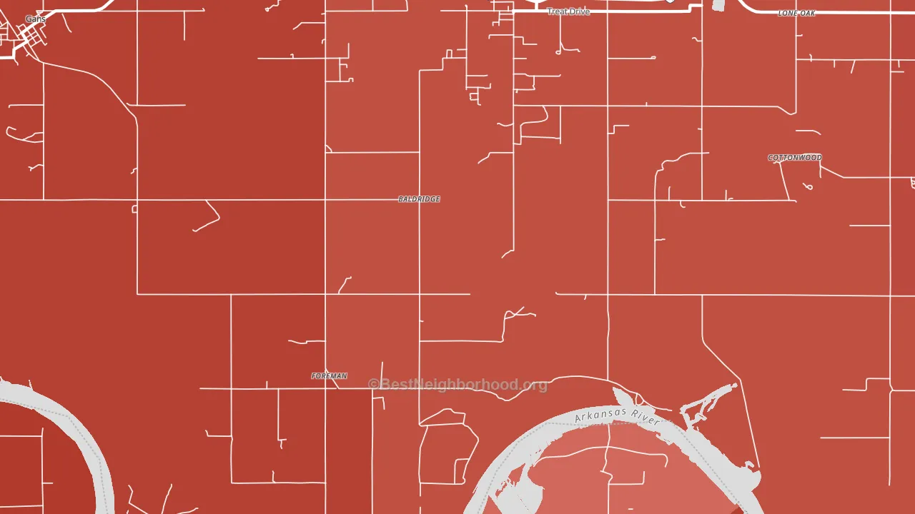 Redland, OK block-group political-lean map