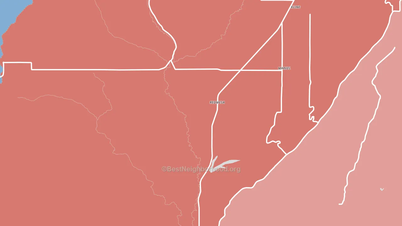 Redmesa, CO block-group political-lean map