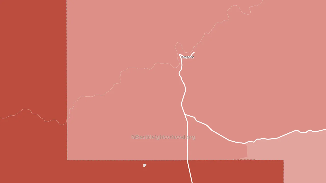Redrock, NM block-group political-lean map