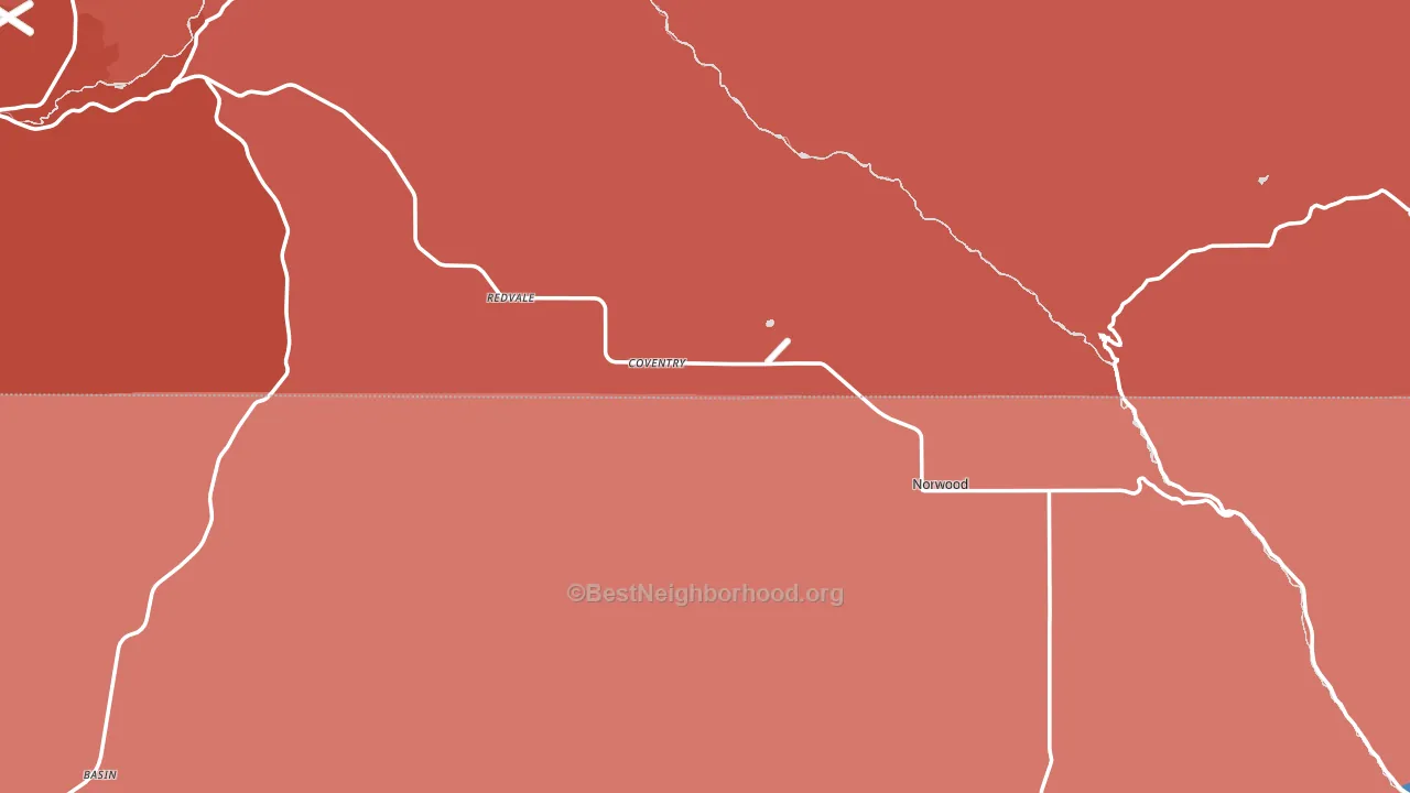 Redvale, CO block-group political-lean map