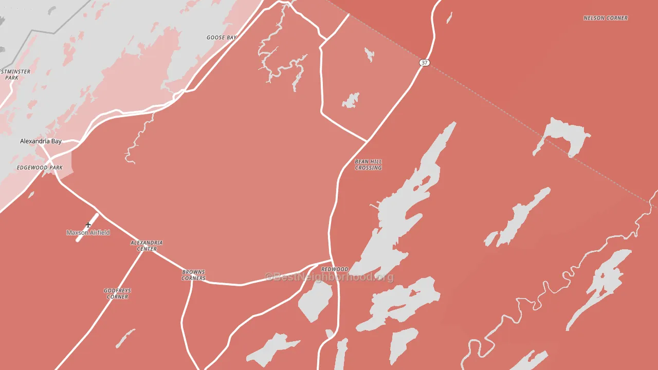 Redwood, NY block-group political-lean map