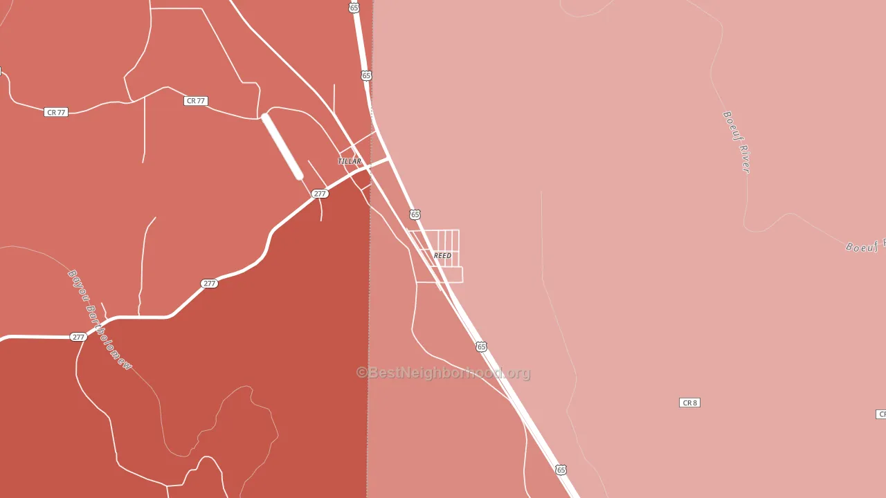 Reed, AR block-group political-lean map