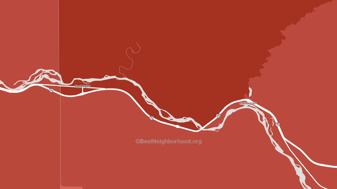 Reed Point, MT block-group political-lean map