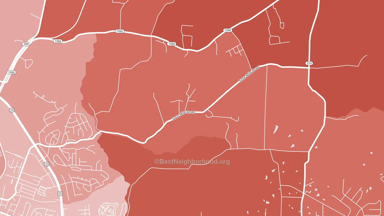 Reeds Crossing, KY block-group political-lean map