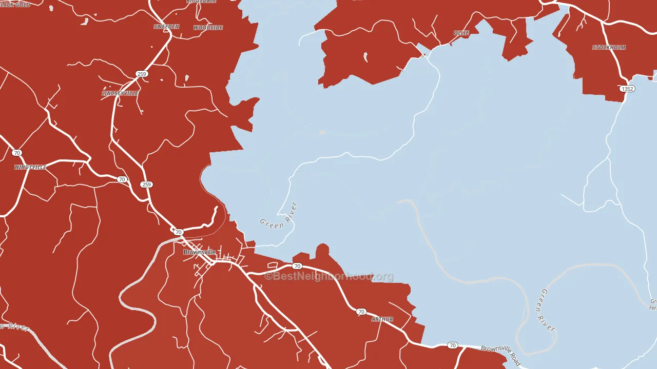 Reedyville, KY block-group political-lean map