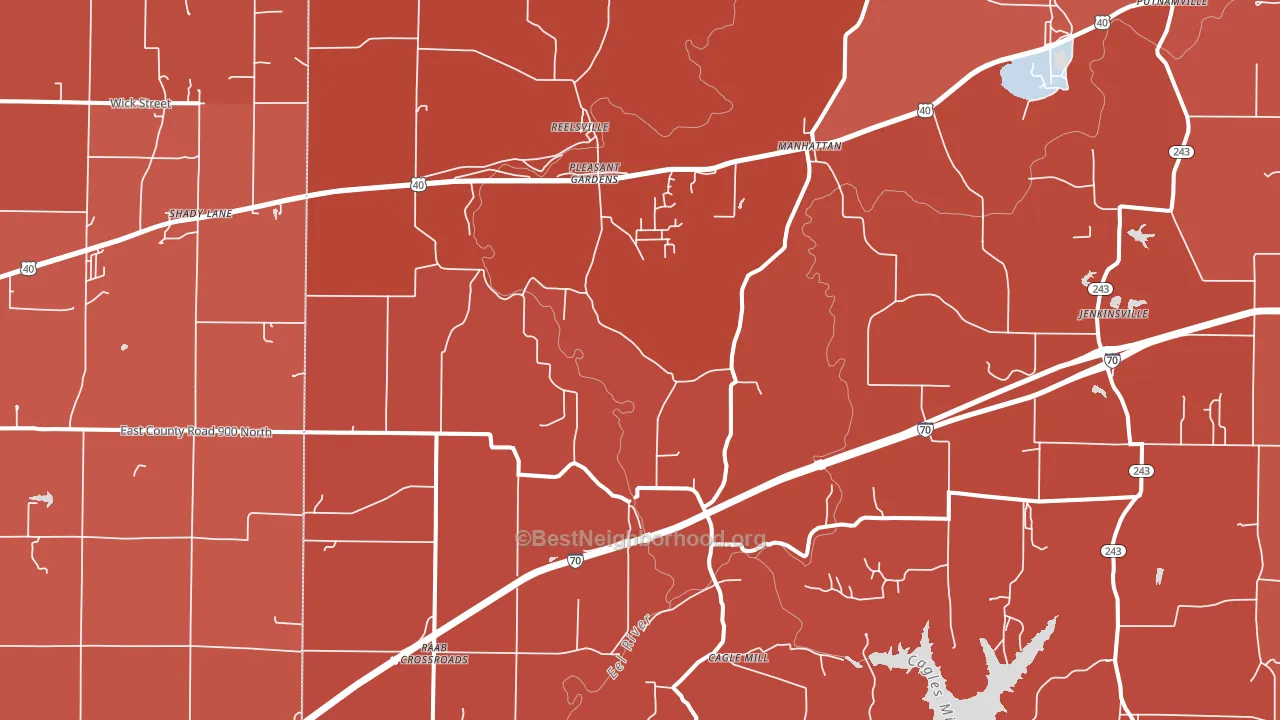 Reelsville, IN block-group political-lean map