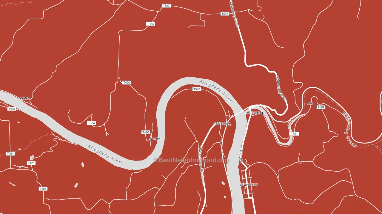 Reesedale, PA block-group political-lean map