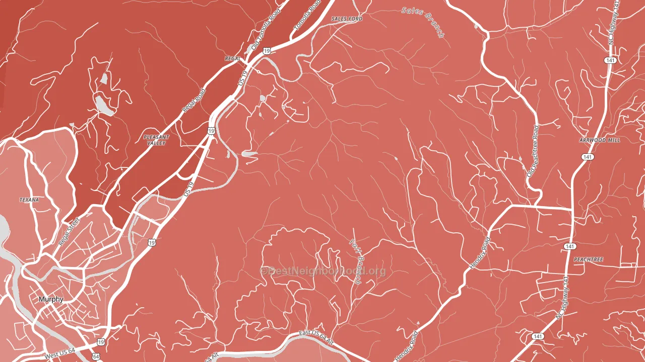 Regal, NC block-group political-lean map
