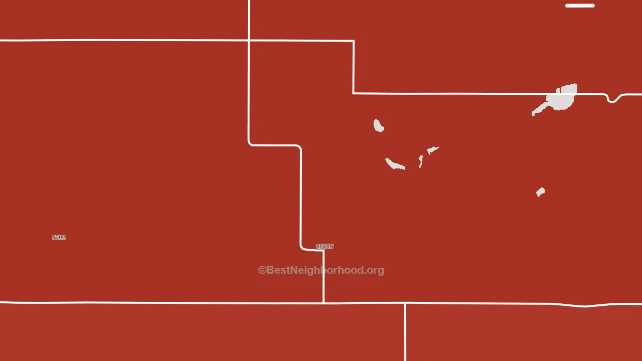 Regan, ND block-group political-lean map
