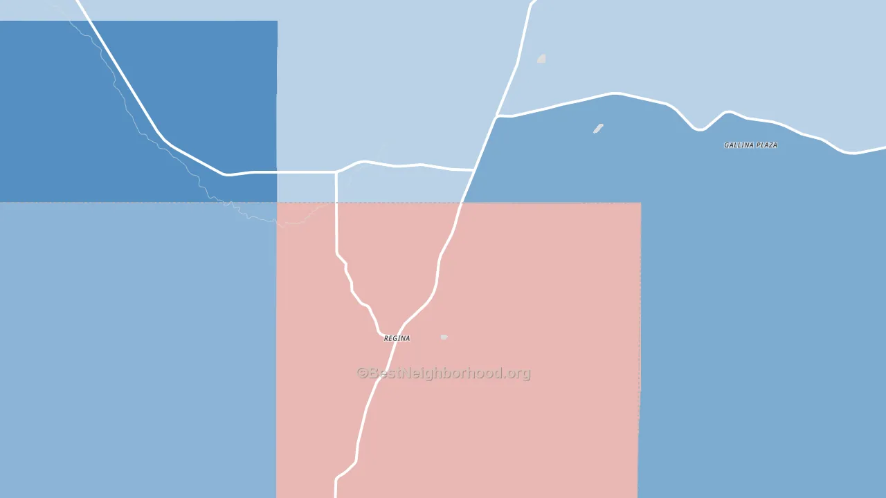 Regina, NM block-group political-lean map