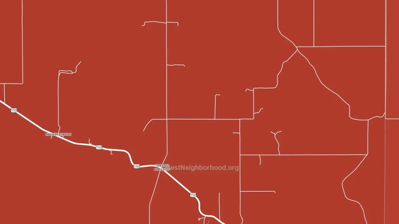 Rego, IN block-group political-lean map