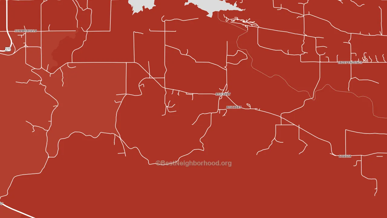 Reichert, OK block-group political-lean map