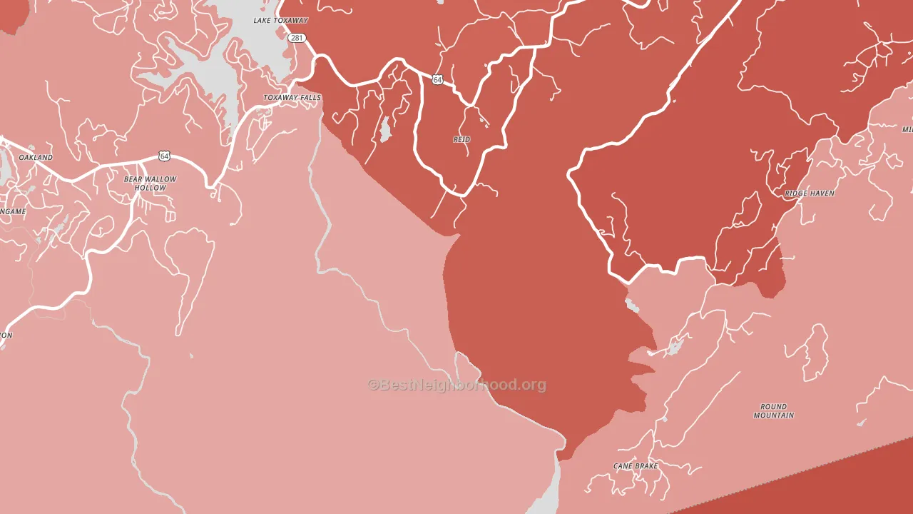 Reid, NC block-group political-lean map