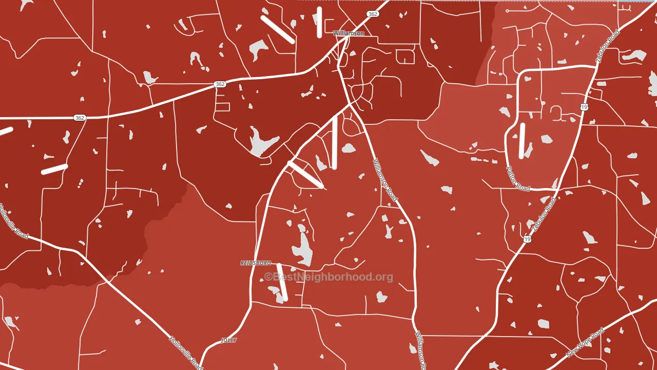Reidsboro, GA block-group political-lean map