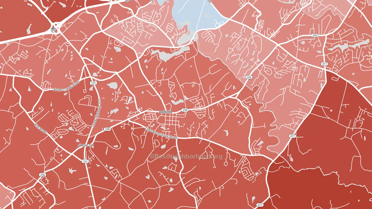 Reidville, SC block-group political-lean map