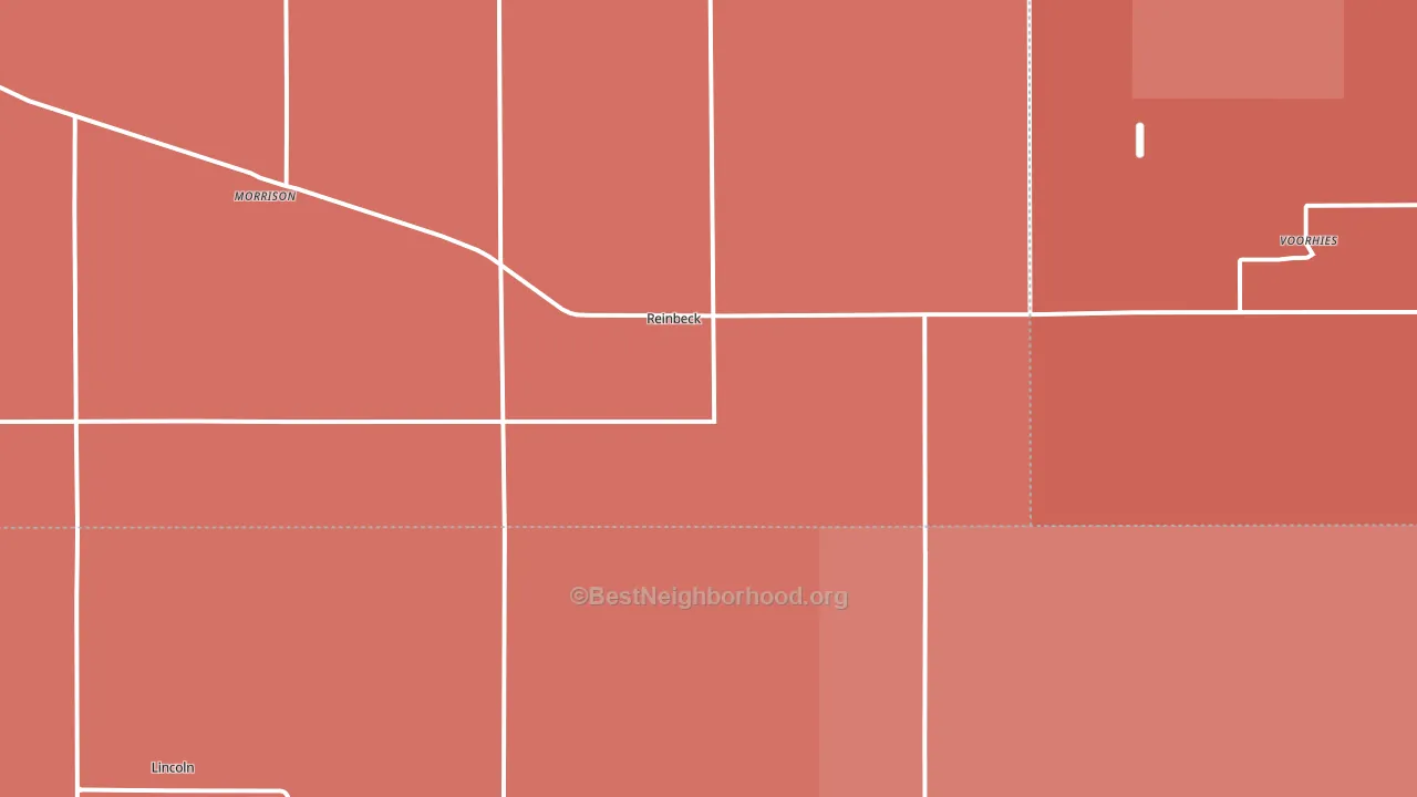 Reinbeck, IA block-group political-lean map