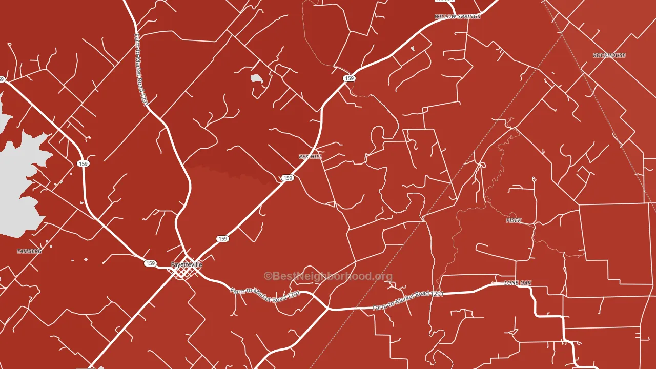 Rek Hill, TX block-group political-lean map