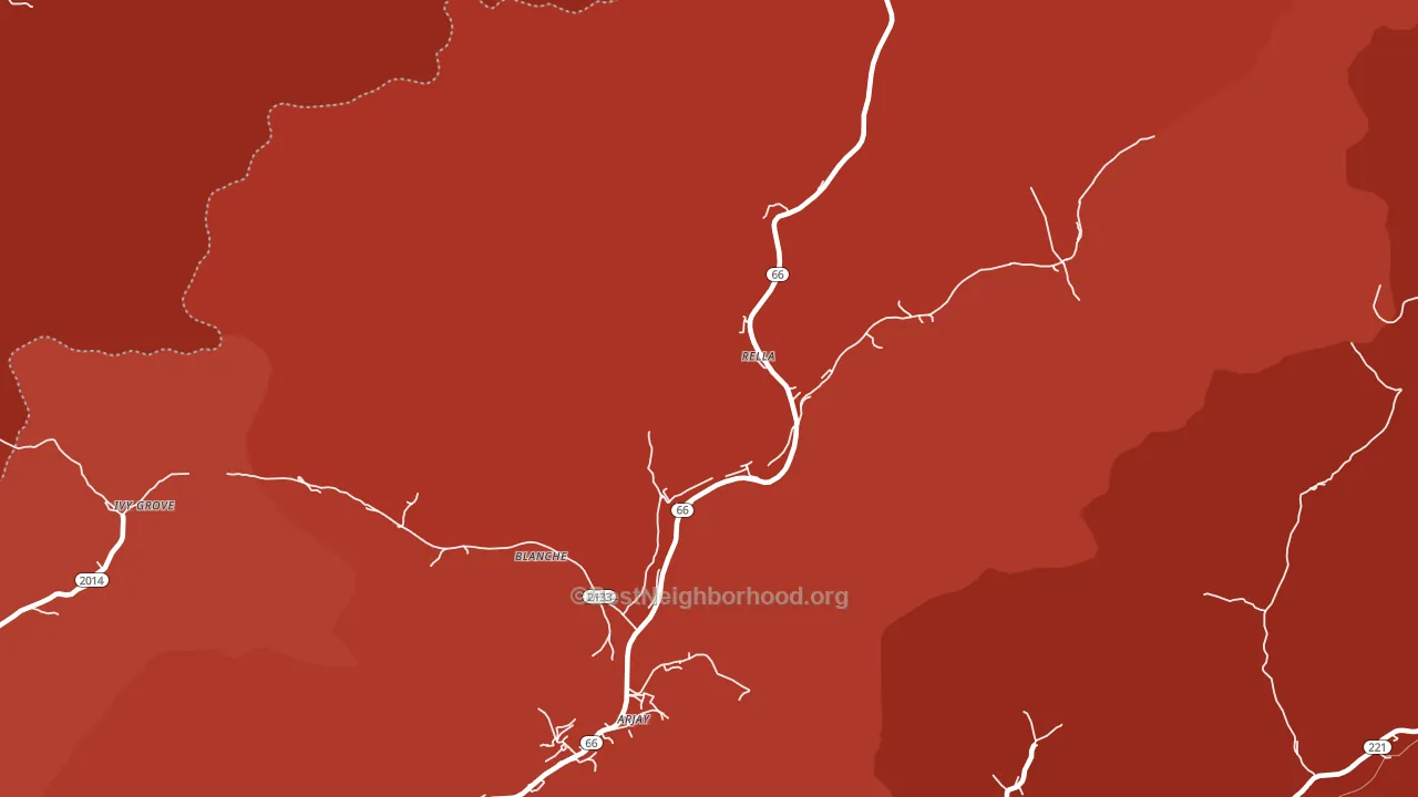 Rella, KY block-group political-lean map