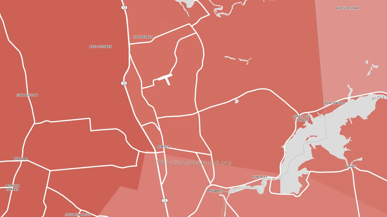 Remsen, NY block-group political-lean map