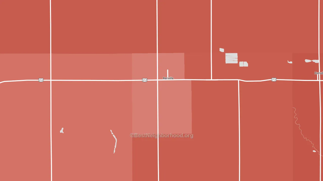 Renville, MN block-group political-lean map