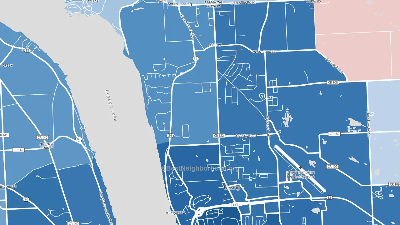 Renwick, NY block-group political-lean map