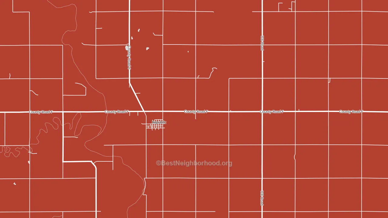 Republic, KS block-group political-lean map