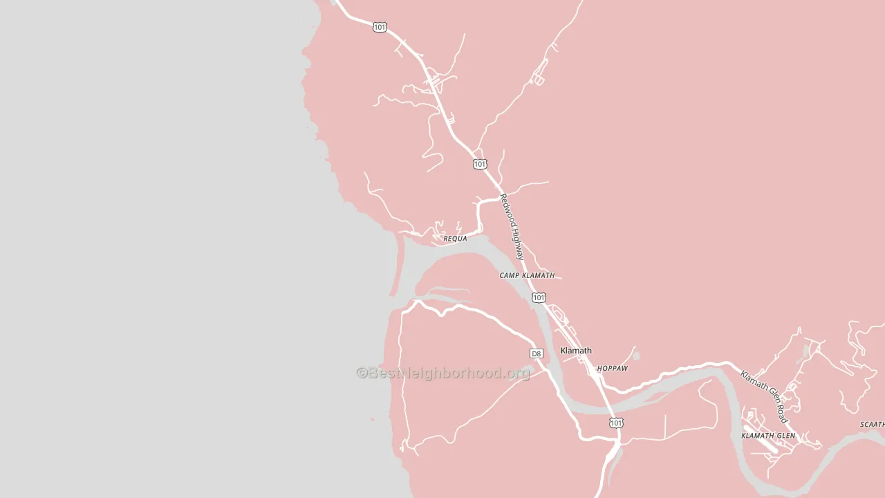 Requa, CA block-group political-lean map