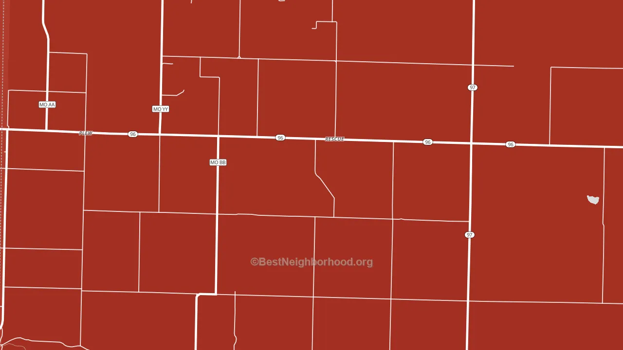 Rescue, MO block-group political-lean map