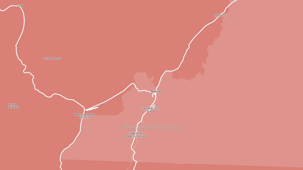 Reserve, NM block-group political-lean map