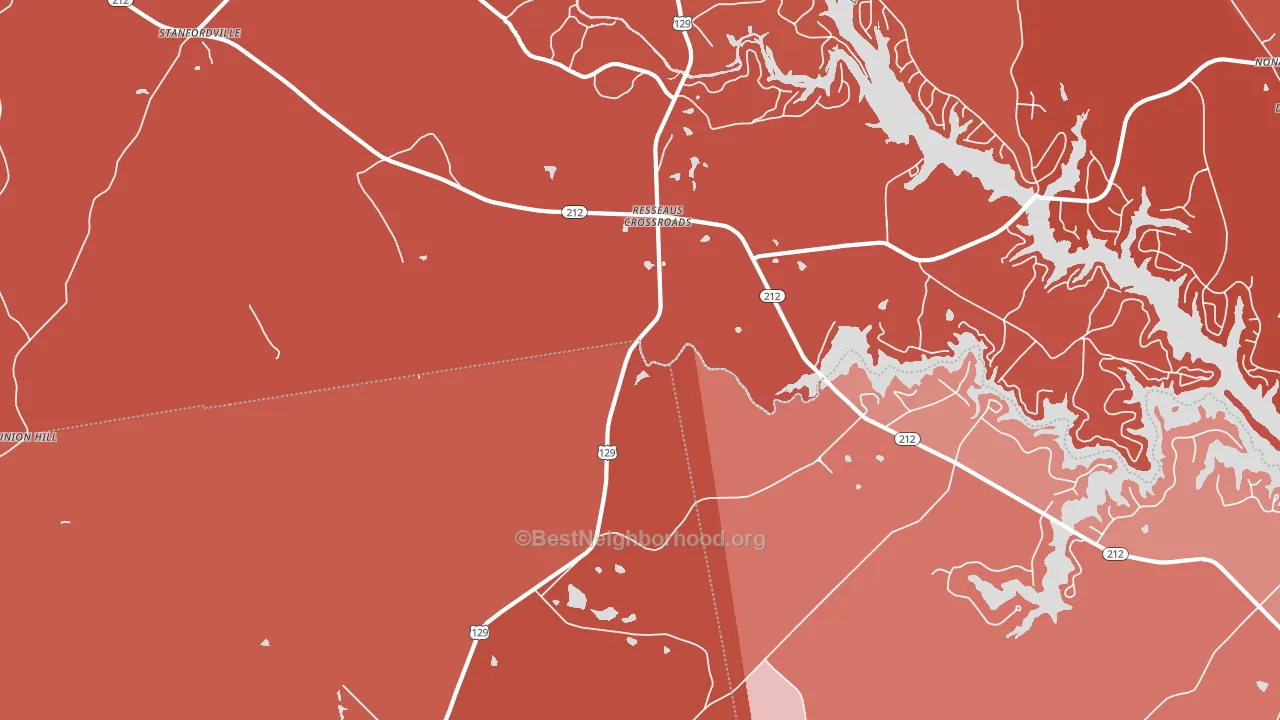 Resseaus Crossroads, GA block-group political-lean map